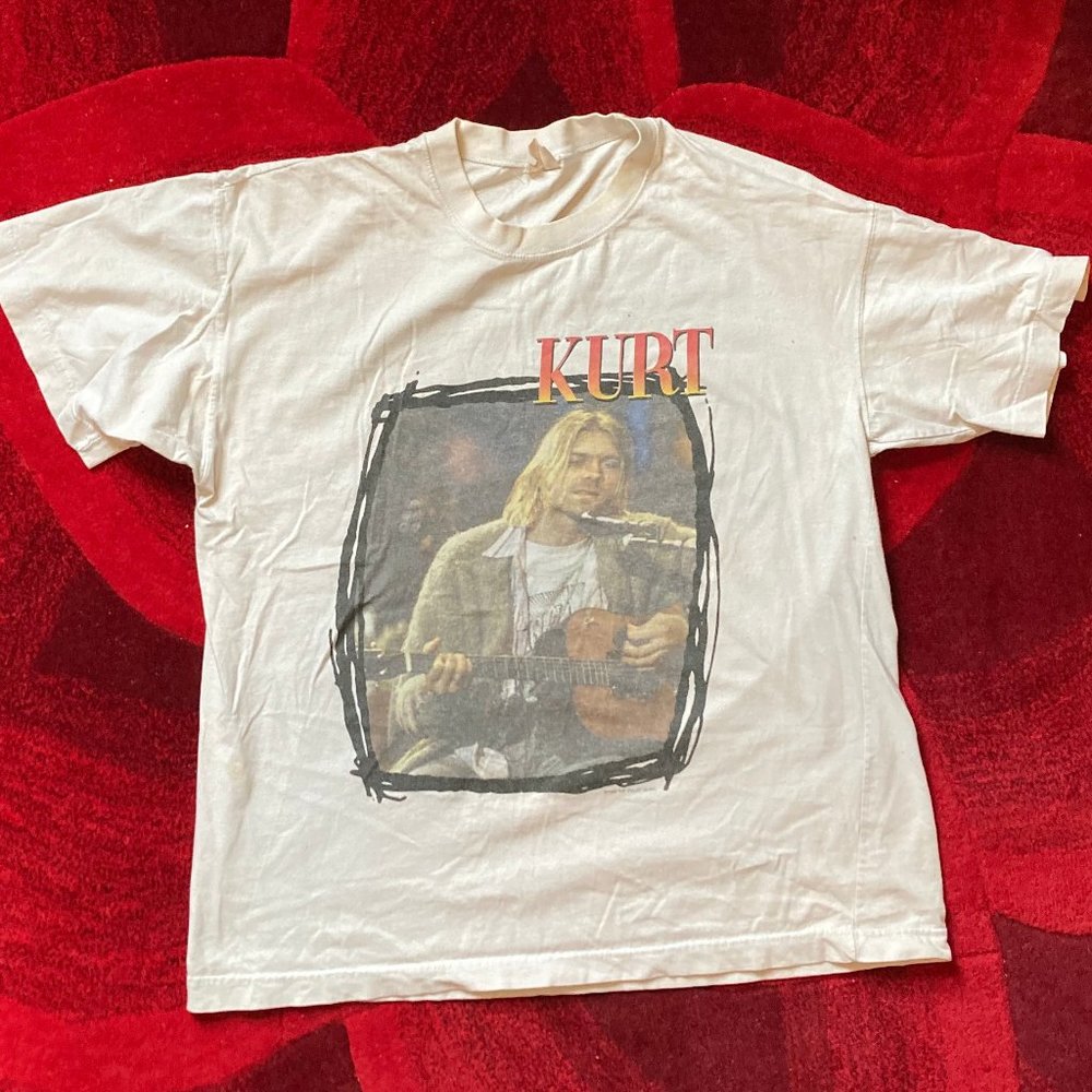 PRICE FIXED | Vintage Kurt Cobain Nirvana shirt from 1994/1995 Vigil 90s Rare!